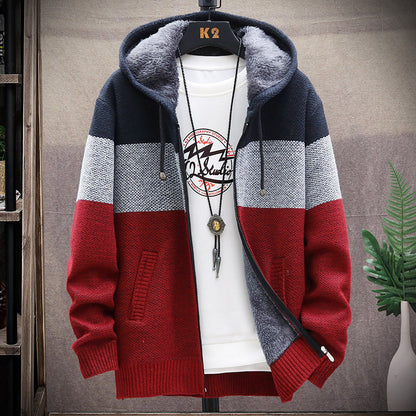 Men's stylish hoodie jacket with textured design Skorter