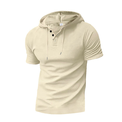 Men's stylish hoodie shirt with textured design and zipper Skorter