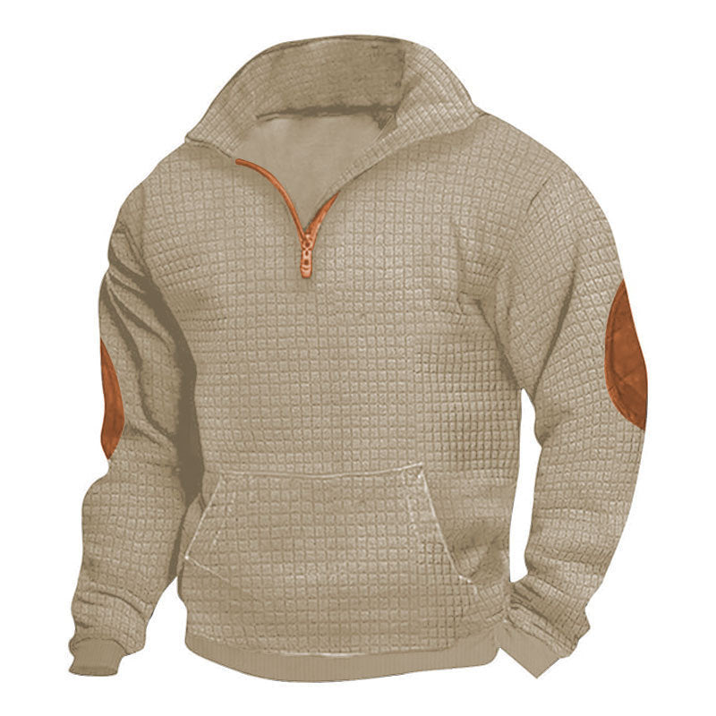 Men's sporty pullover with zipper and elastic cuffs Skorter