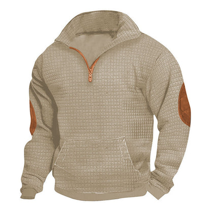 Men's sporty pullover with zipper and elastic cuffs Skorter