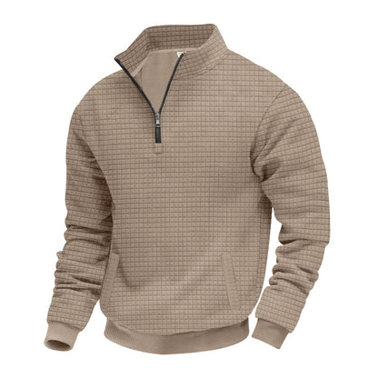 Men's sporty sweater with half-high closed collar Skorter