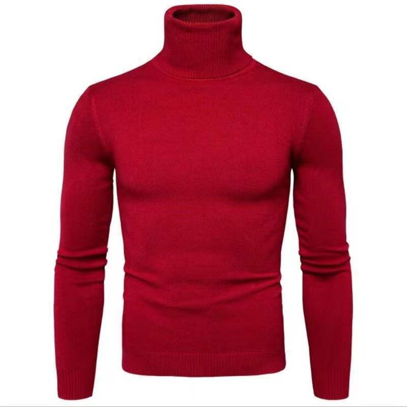 Men's turtleneck sweater made of fine cotton with a fitted cut Skorter