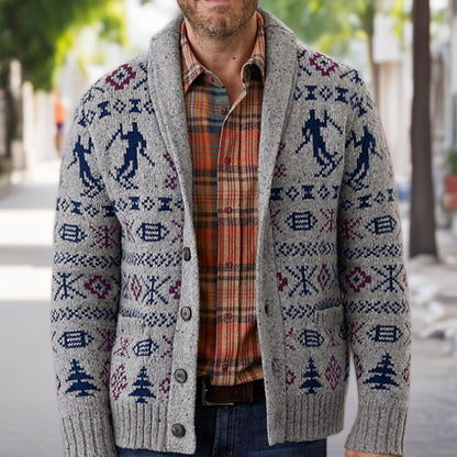 Herrkofta med traditionellt mönster och varmt innerfoder Skorter