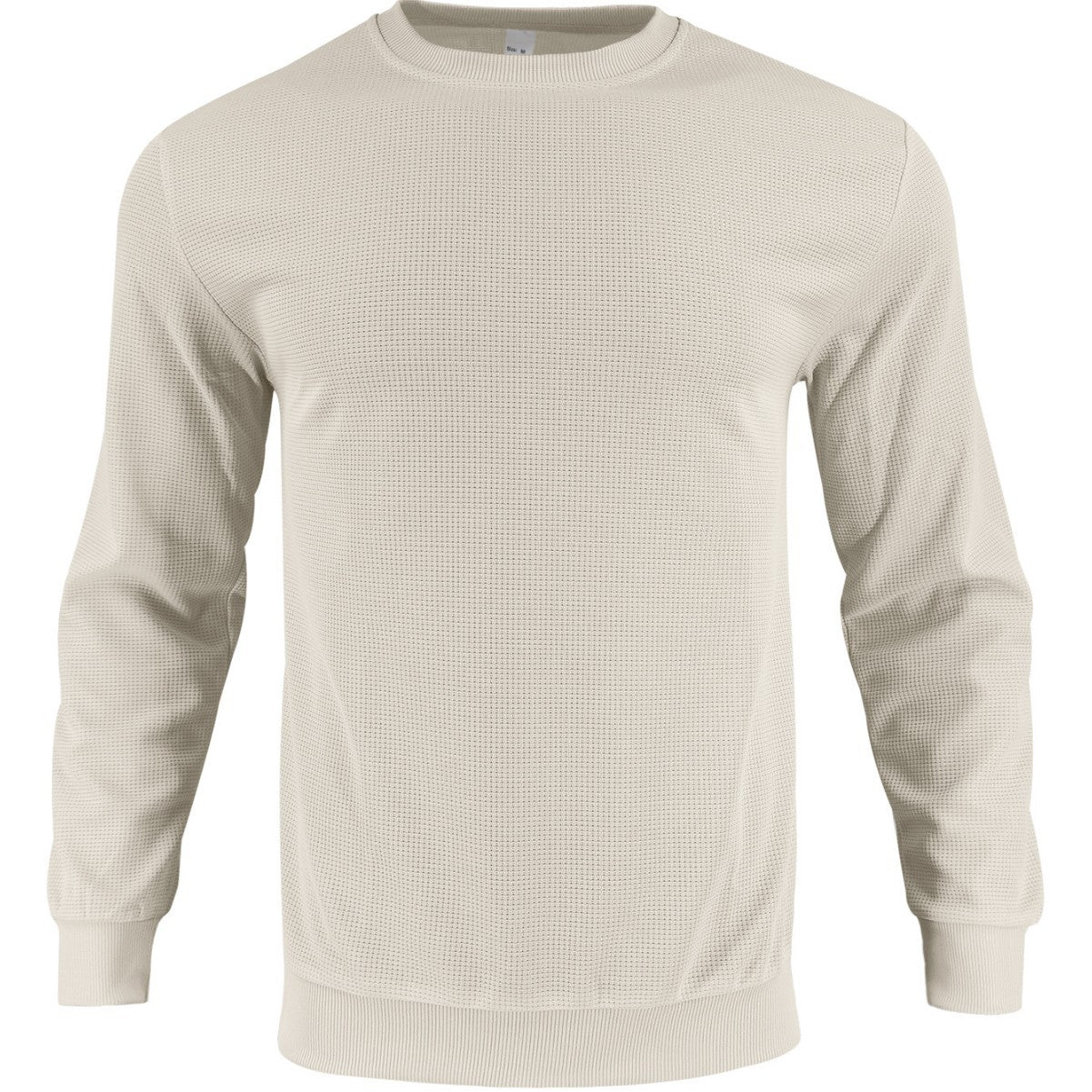 Men's stylish textured sweatshirt with round neck and elastic cuffs Skorter