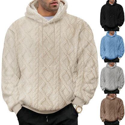 Men's cozy Sherpa hoodie Skorter
