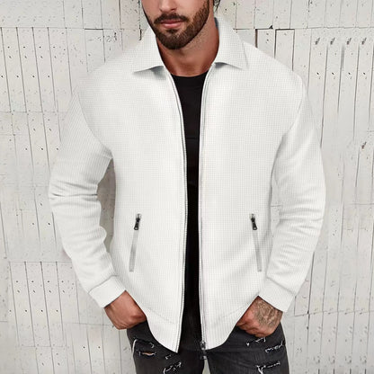 Men's stylish cardigan with textured design and side pockets Skorter