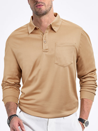 Men's polo shirt with modern structured design and practical chest pocket Skorter