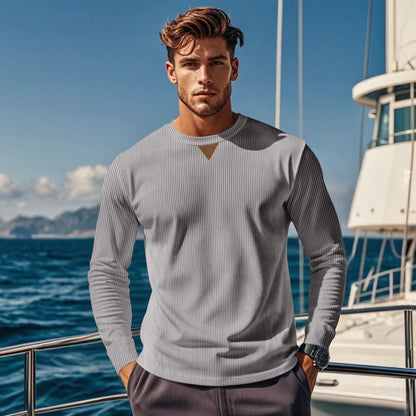 Men's sporty long-sleeve shirt with innovative texture design Skorter