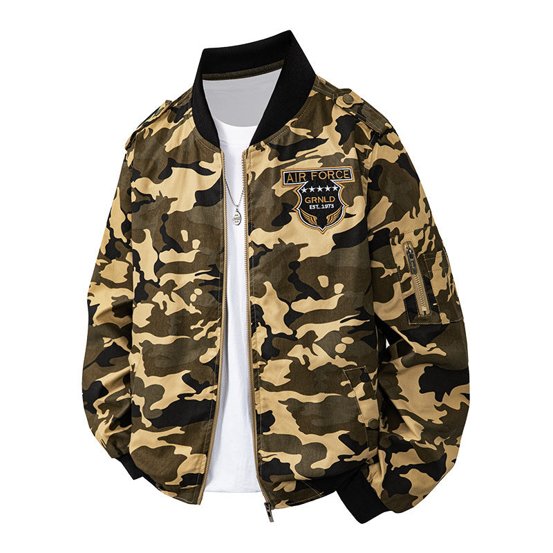 Men's Camouflage Bomber Jacket Skorter