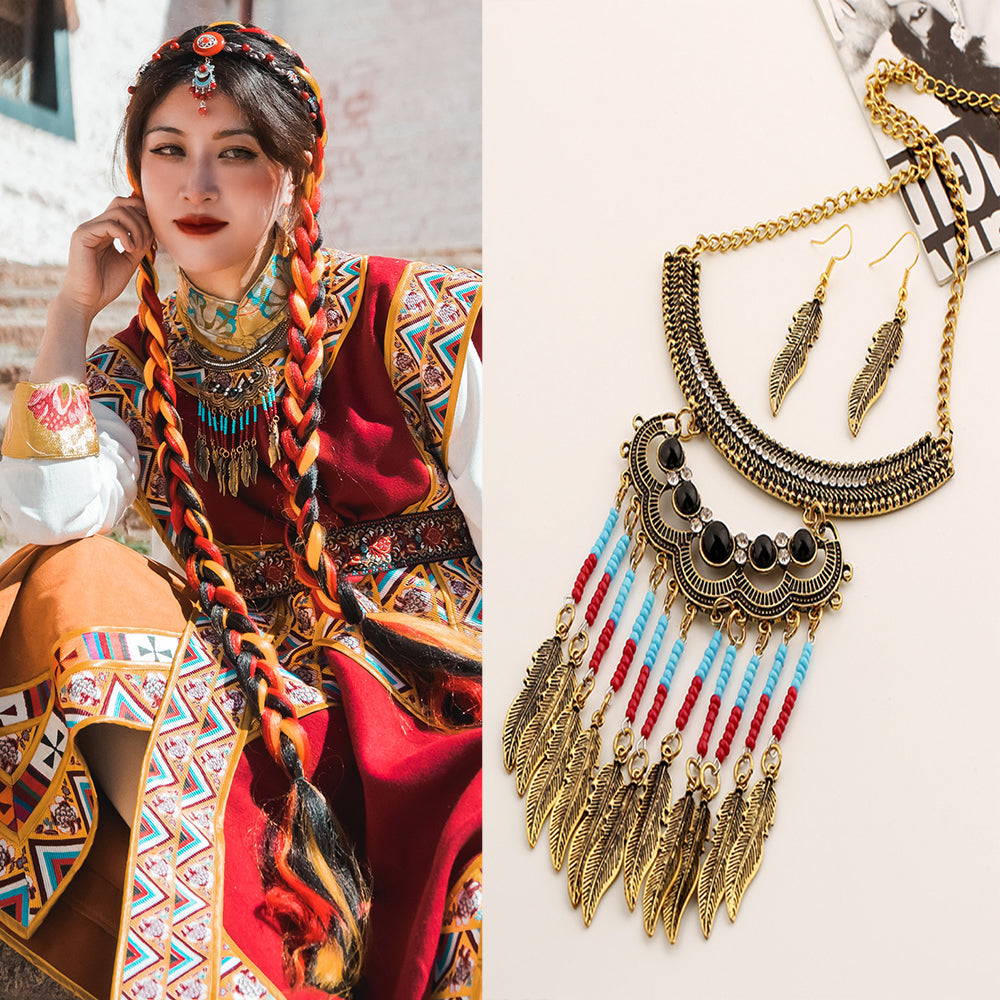 Skorter | Ethnic style Tibetan short collar necklace, necklace, collar