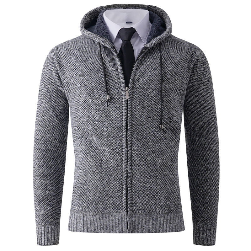 Herrkofta med huva och texturerad finish Skorter