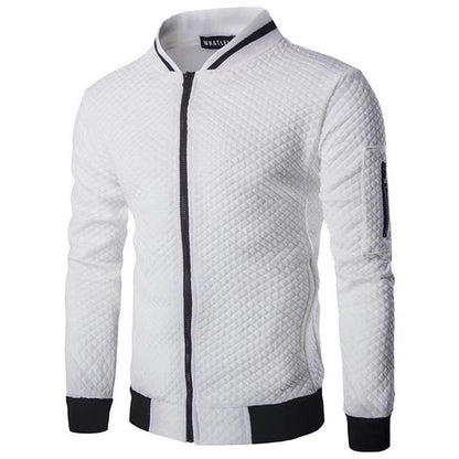 Men's sporty quilted jacket with modern zipper and side pockets Skorter