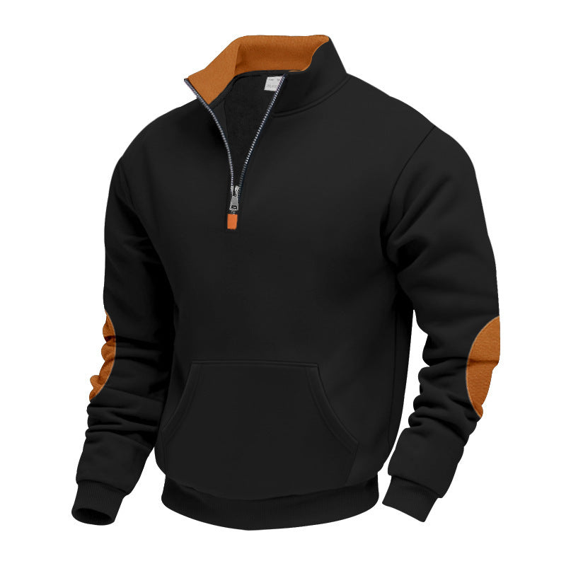 Men's sweater with high collar and trendy zipper Skorter