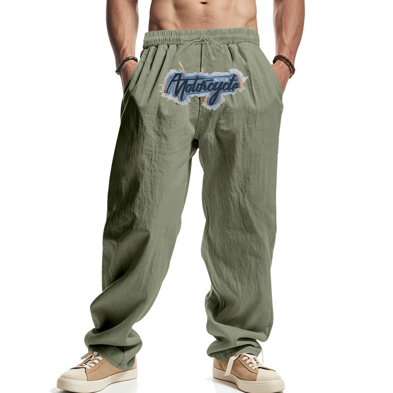 Men's trendy leisure pants with a casual cut and elastic waistband Skorter