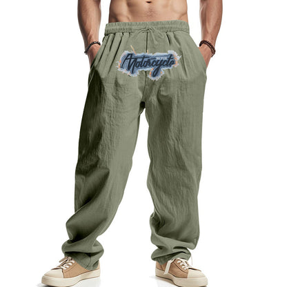 Men's trendy leisure pants with a casual cut and elastic waistband Skorter