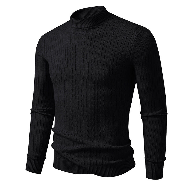 Men's turtleneck sweater made of textured knit Skorter