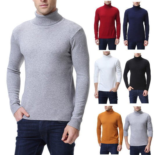 Men's turtleneck sweater made of fine cotton Skorter