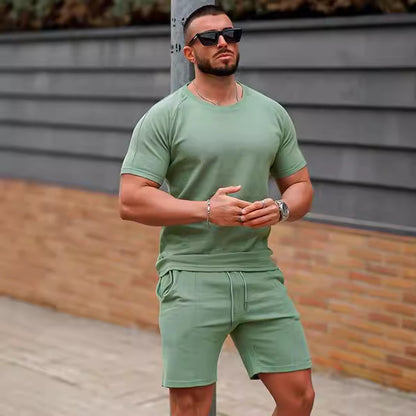 Men's sporty short-sleeve set with comfortable shorts Skorter