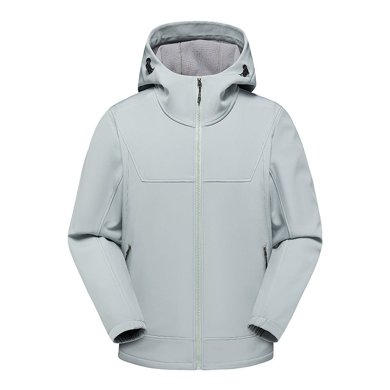 Men's technical multifunction jacket with adjustable hood collar and water-repellent material Skorter