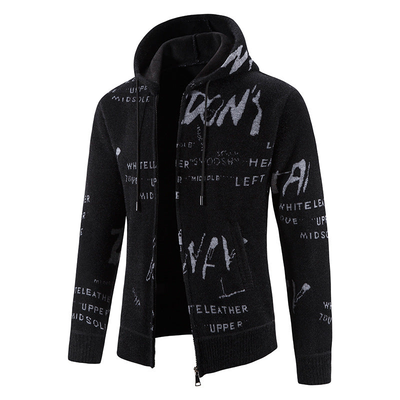 Men's stylish hoodie jacket with creative print Skorter