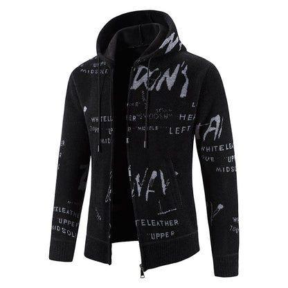 Men's stylish hoodie jacket with creative print Skorter