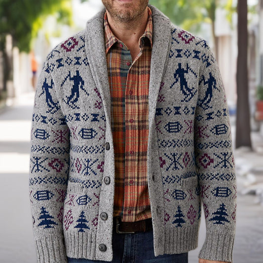 Herrkofta med exklusivt norskt mönster och praktiska fickor Skorter