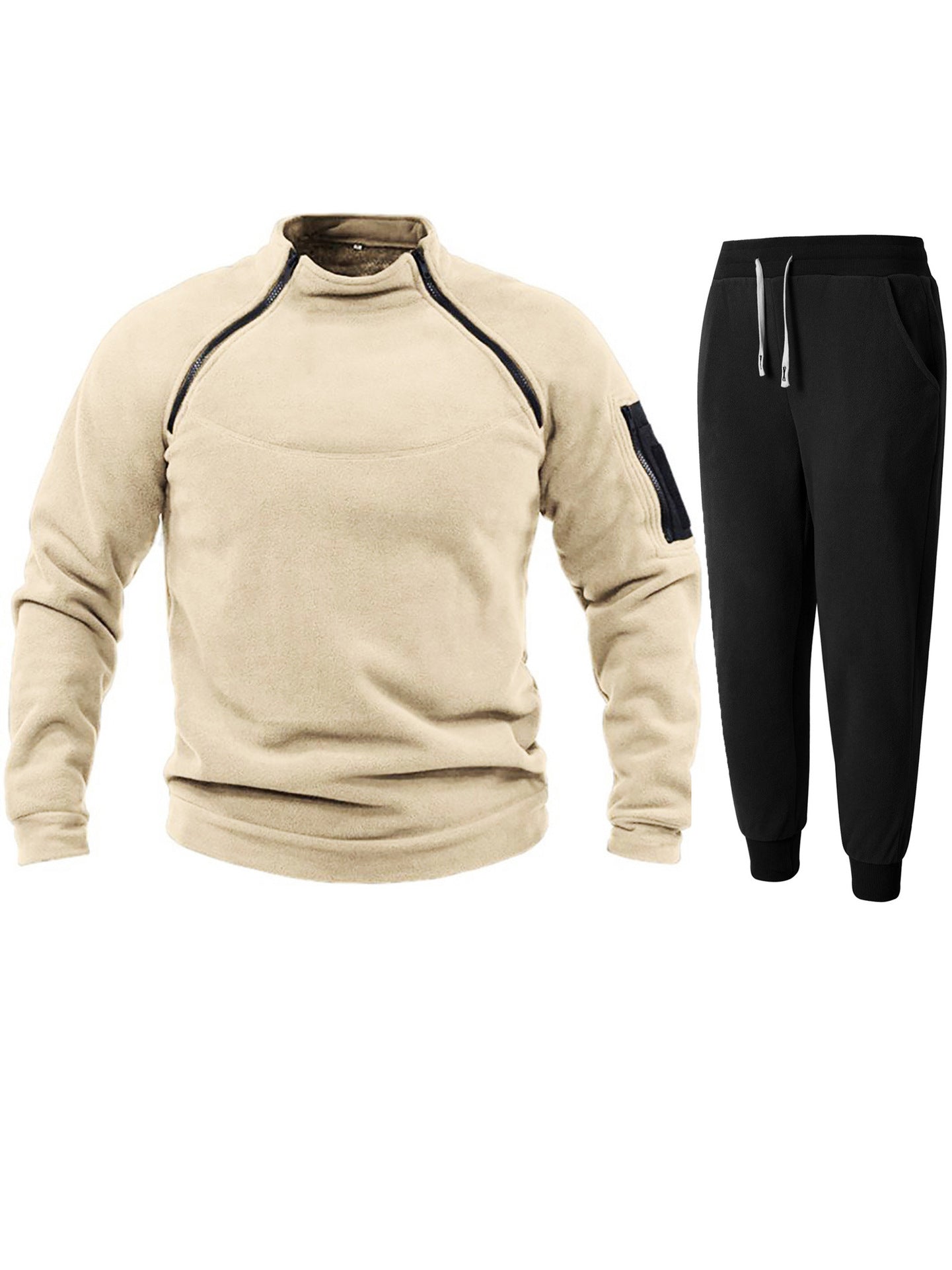 Men's functional fleece jacket with elastic sports pants Skorter