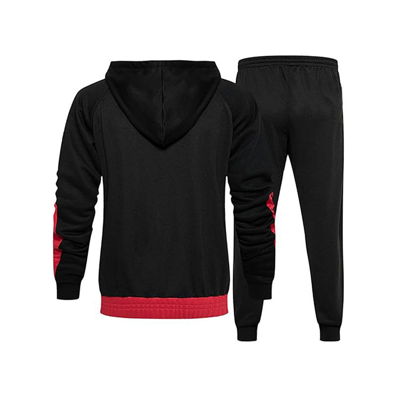 Men's sporty tracksuit with contrasting design and elastic cuffs Skorter