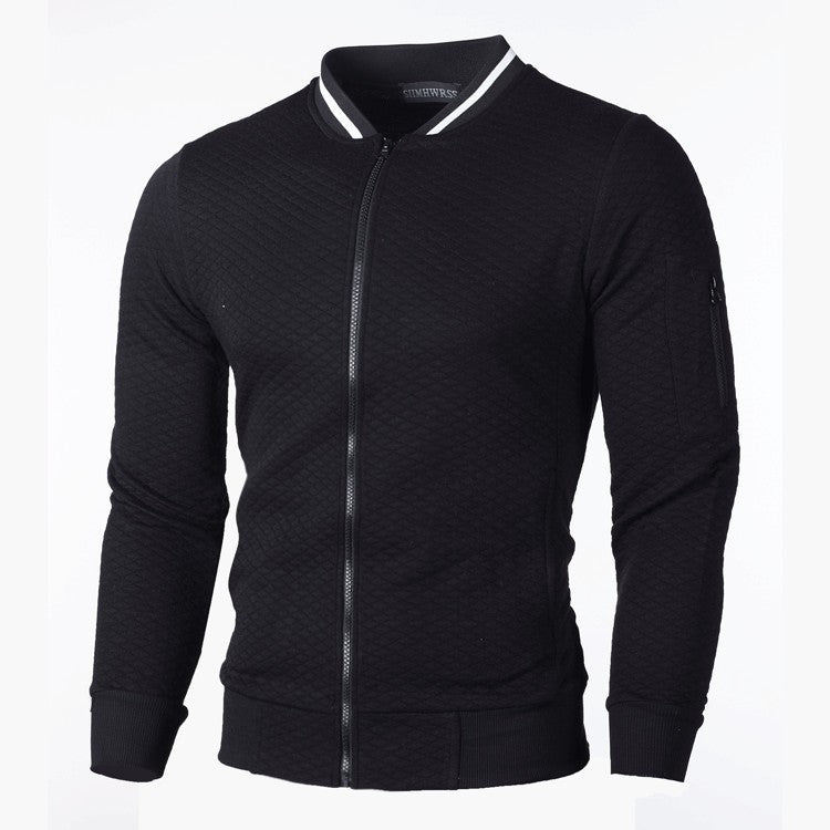 Men's sporty quilted jacket with zipper and contrast details Skorter