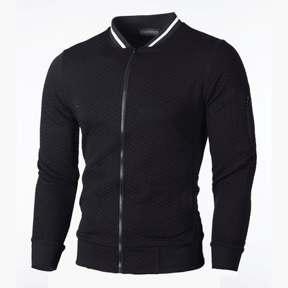 Men's sporty quilted jacket with zipper and contrast details Skorter