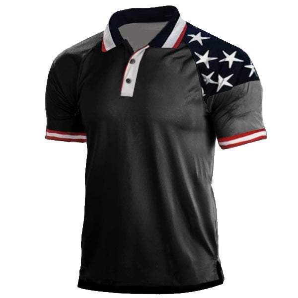 Men's sporty polo shirt with patriotic accents Skorter