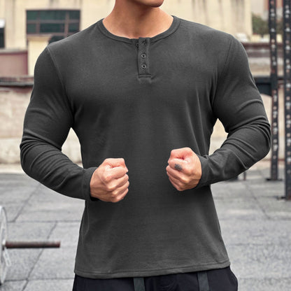 Men's stylish long-sleeve shirt with modern button closure Skorter