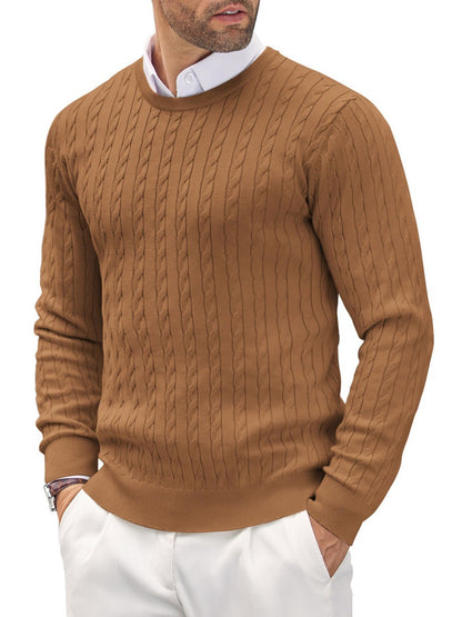 Men's knit sweater with herringbone pattern Skorter