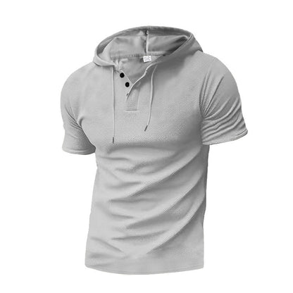 Men's stylish hoodie shirt with textured design and zipper Skorter