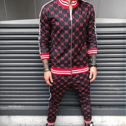 Men's sporty suit with fashionable lettering Skorter