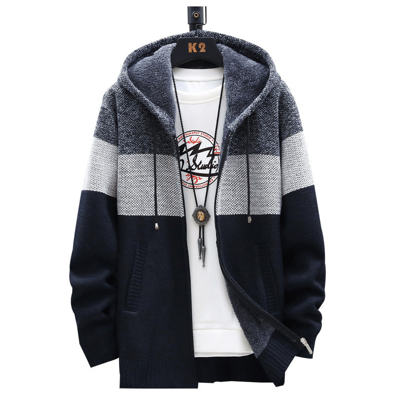 Men's stylish hoodie jacket with textured design Skorter