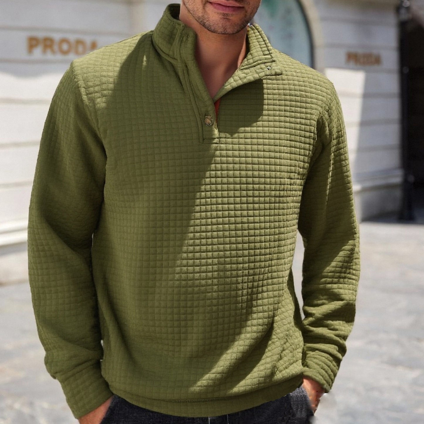 Men's stylish sweater with fashionable stand-up collar Skorter