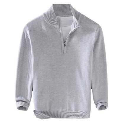 Men's sweater with modern standing collar and zipper Skorter