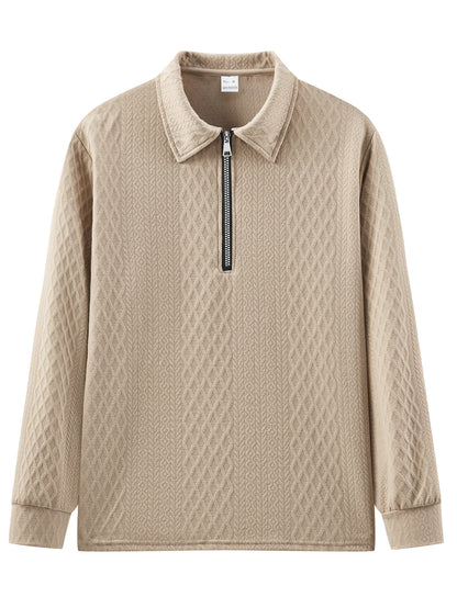 Men's sweatshirt with trendy stand-up collar and textured design Skorter