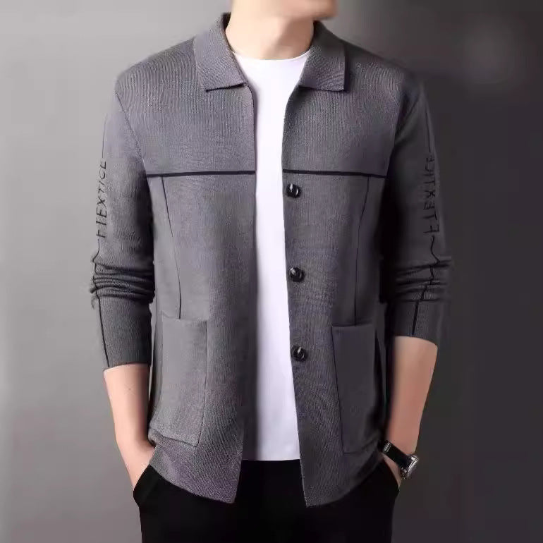 Men's cardigan with modern design and practical pockets Skorter