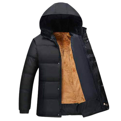 Men's stylish padded jacket with cozy inner lining and adjustable hood collar Skorter