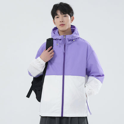 Sportig herrvindjacka med justerbar huva och reflexdetaljer Skorter