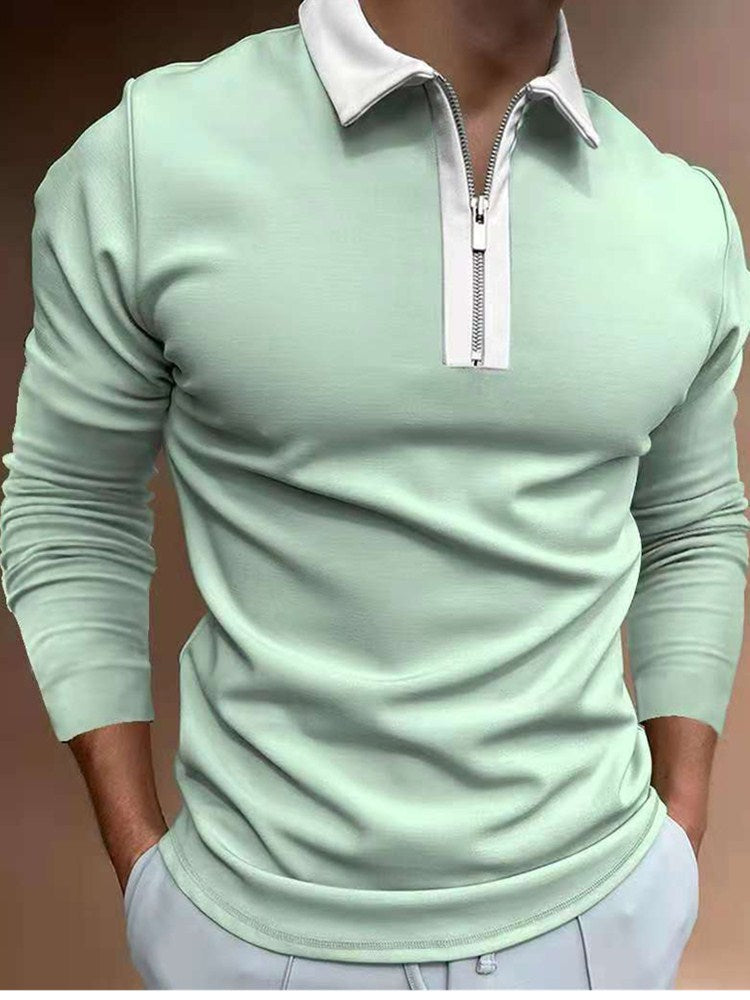Men's sweatshirt with modern stand-up collar and functional zipper Skorter