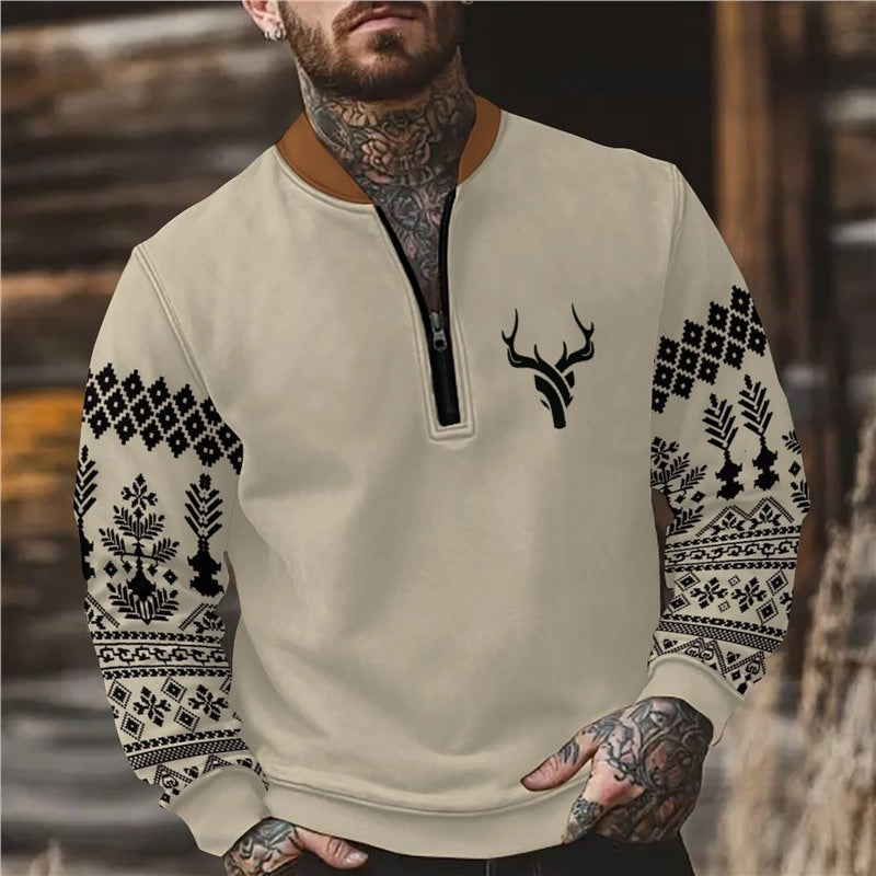Men's sweatshirt with stylish zipper Skorter