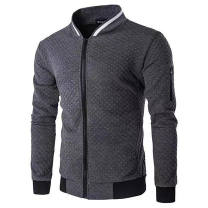 Men's sporty quilted jacket with modern zipper and side pockets Skorter