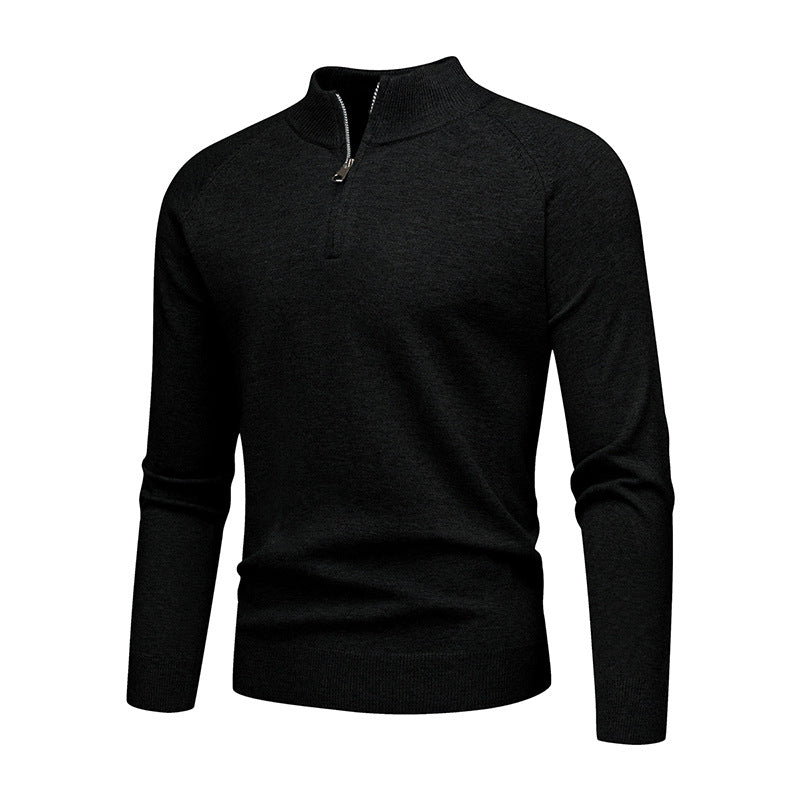 Men's stylish sweater with short zip Skorter