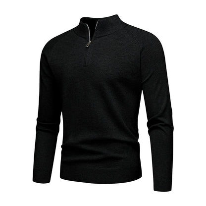 Men's stylish sweater with short zip Skorter