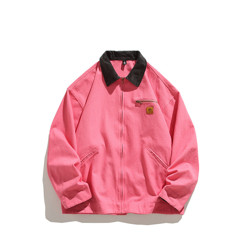 Men's robust leisure jacket with high collar and practical pockets Skorter