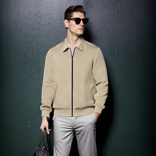 Men's sporty jacket with textured design and modern collar Skorter