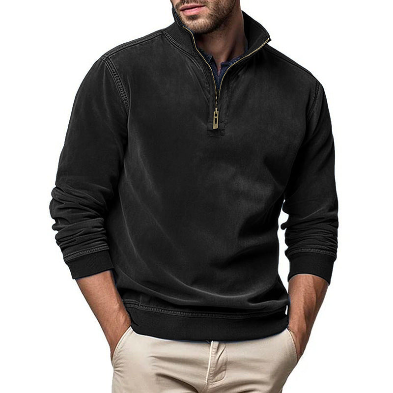 Men's sporty pullover with half zipper Skorter